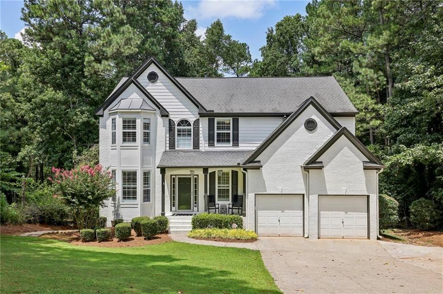 Beautifully updated home on 1 plus acre lot in sought after Sable Pointe.  Enjoy rare opportunity for Milton/Milton schools with finished basement and great neighborhood amenities for under 1M!
The main level features entry foyer, living room, dining room, powder room, open kitchen, great room, 9’ ceilings, wood floors, plantation shutters, crown molding, gas fire place, and walk out to back deck with views of large fenced backyard.
The kitchen renovation includes granite counters, stainless steel appliances, gas range, tile backsplash, farm sink, stained cabinetry, wine refrigerator, microwave, vent hood, large pantry, and peninsula with bar seating.
Upstairs you find large primary bedroom with separate sitting room/secondary den, primary bathroom with glass enclosed tile shower, soaking tub, granite double vanity, large walk in closet with built in shelving, laundry room, linen closet, 3 large guest bedrooms, renovated guest bathroom, and upgraded wood floors.
The finished daylight basement includes added cabinetry/counter space, additional guest bedroom, full bathroom, large den/recreation room, gym space, additional unfinished storage areas, upgraded wood floors, and walk out access to covered/dry-deck lower level deck and backyard.
Additional highlights are cul-de-sac street, large/wide driveway, brick/hardie board construction, thermal pane windows, extra deep garage space, landscaped/private front and backyard, outbuilding for storage, and large neighborhood pool with ample decking/seating area within a couple minute walk from the home.
Enjoy easy access to Milton, Dowtown Alpharetta, top schools, shopping, parks, GA400, and more.