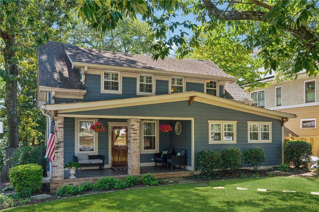 Just a block from Downtown Oakhurst, sitting on a lush corner lot, this 4-bedroom, 2-bath home is brimming with charm and character. From the moment you step inside, the entryway greets you with reclaimed wood salvaged from the original house, a nod to the home’s rich history. An open staircase ties the main living spaces together, leading you into a warm and inviting flow between the family room, open dining area, and chef's kitchen. The kitchen itself is a masterpiece, blending timeless design with modern convenience—featuring a massive stone island, butcher block counters, farmhouse sink, wine cooler, and stainless steel appliances. The primary bedroom is conveniently located on the main level, while the bathrooms have been thoughtfully updated to honor the home’s style. Outside, the expansive, private, fenced backyard offers endless opportunities for gatherings, gardening, or quiet afternoons. Freshly painted! New HVAC system installed in 2017. New tankless gas water heater installed in 2024. Crawlspace fully encapsulated. New windows installed. Enjoy a move-in ready home, thoughtfully maintained, and packed with unique, custom details! Home is minutes from shops, restaurants, and more in Kirkwood, Downtown Decatur Square, and Avondale Estates. Walk or bike to all of the nearby, award-winning City of Decatur schools! Love where you live with a community that celebrates throughout the year with cherished traditions like Porchfest, Mead Road Mardi Gras Parade, and Jazz Nights.