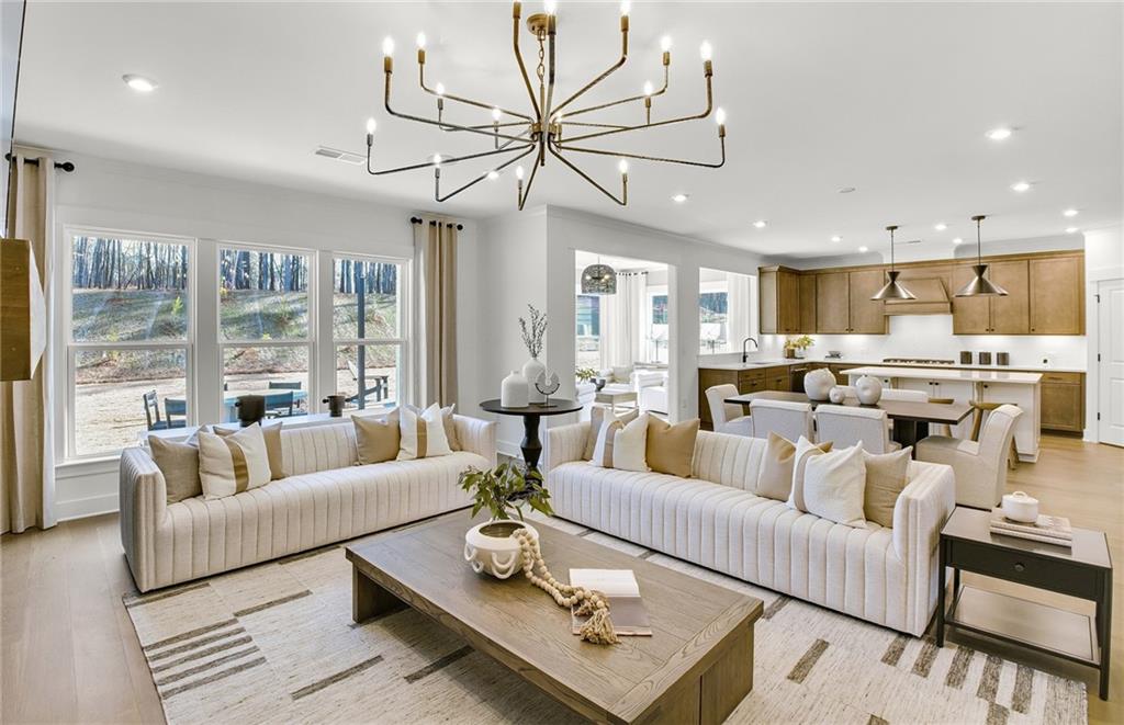 Final Opportunities! New construction in the highly desirable West Forsyth High School District. Located just minutes from shopping and dining. This impressive Riverton floorplan offers a thoughtfully designed layout that combines function and flow. The main level features a bright, open-concept space where the kitchen, dining area, and gathering room connect effortlessly—perfect for everyday living and entertaining. The white cabinetry, quartz countertops, and large kitchen island overlooks the spacious gathering room. A guest suite on the main floor provides a private space for overnight visitors. Upstairs, enjoy a large loft with an adjoining bedroom and en-suite bath, creating the perfect setup for guests or multi-generational living. Community HOA includes lawn mowing, blowing, and trimming on your homesite, plus AT&T Fiber internet for high-speed connectivity. A beautiful blend of comfort, flexibility and style—this is one you won’t want to miss! Ready December 2025. Ask about our impressive interest rates!
