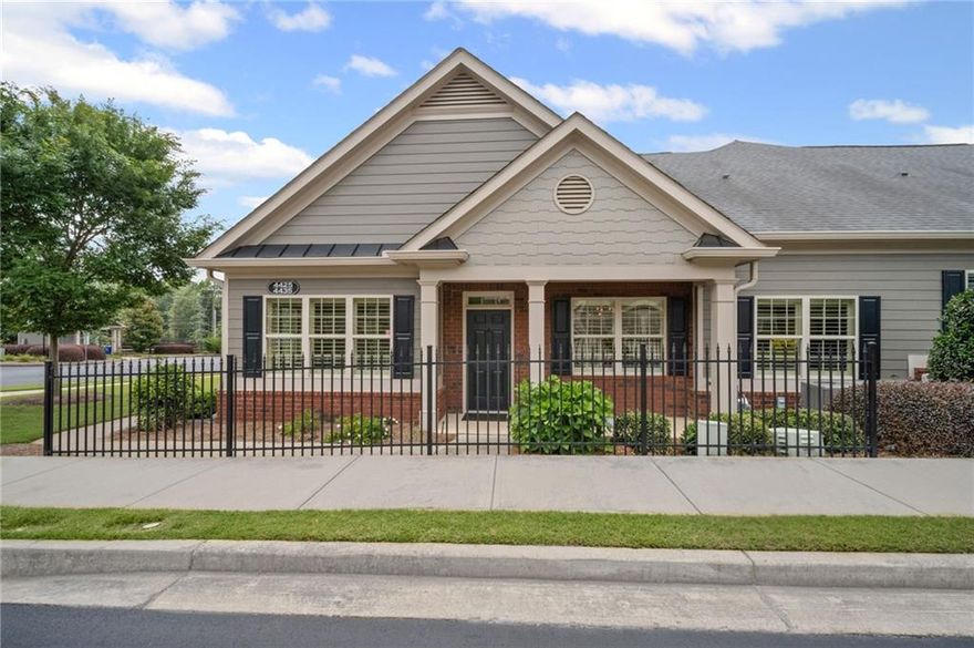 Welcome to The Orchards of Big Creek in Alpharetta, a sought-after, vibrant Active Adult 55+ community in Forsyth County!

This immaculate condo features many upgrades and offers the perfect blend of comfort and privacy. OPEN FLOOR PLAN that seamlessly connects to the kitchen, dining area, and living space. Spacious family room offers large living space with cozy fireplace, built-in's and surround sound for everyday listening and entertaining. Beautiful engineered hardwood floors throughout main living space with plantation shutters on main level and upstairs additional living space. Kitchen is spacious with granite counter-tops, walk-in pantry, an abundance of cabinet storage, and a breakfast bar with plenty of counter space to entertain your guests. 

Primary Suite features oversized bedroom with easy access to large bathroom, double vanities, walk-in shower and large walk-in closet. Secondary bedroom allows for privacy on main level and is away from primary suite.  An additional room off entry can be used as Sunroom, Den, Office, or Exercise room. 
Laundry room/mudroom off the kitchen allows easy access to oversized 2 car garage with epoxy finished floors. 
Second level features additional oversized living space with full bathroom and an abundance of storage space with large walk-in storage room, great for all your storage needs.  Clubhouse, pool and mailbox are just steps from your front door!

This desirable Active Community is conveniently located to The Big Creek Greenway, great for walking and biking and all things outdoors. Easy access to Vickery, Halcyon, The Collections, Avalon, nearby restaurants, and shopping. Just a mile away is Fowler Park, one of the largest active parks in the area. 
Enjoy everything Fowler Park has to offer, biking, walking, exercise facility, pickleball, tennis, dog park, studio classes and events in the park. 
Construction off Highway 9 to "The Big Creek Greenway" will allow seamless access to everything it has to offer from your front door.