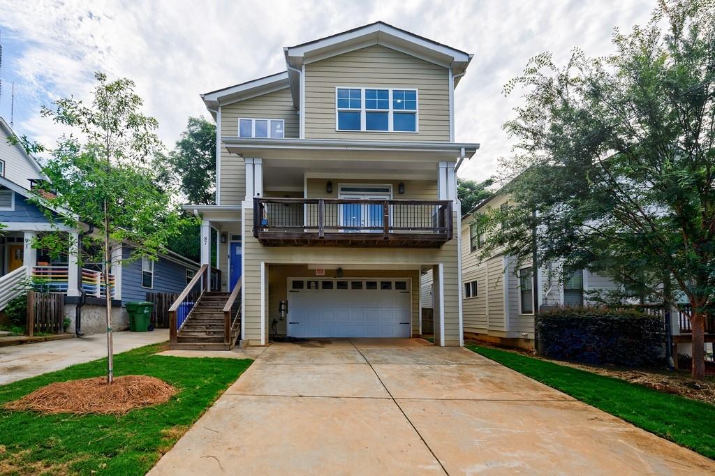 Stunning NEW CONSTRUCTION Free Standing Single Family home in this desirable Edgewood Area walking distance to Edgewood MARTA station. Large Family Room with Hardwood floors. Well appointed kitchen with Gas Stove, Hood, Refrigerator, Kitchen Island with White cabinets. Family Room has Gas fireplace and and a Double Door leading to a Deck. Large Dining room area adjacent to the Kitchen. Back door leading to a second deck overlooking the garden area and wooded back yard. Upstairs large Master bedroom with Hardwood floors, spacious Master Closet, Private sun bathed master en-suite bathroom with separate walk in shower, Modern Soaking tub, Tiled floor, double vanity with plenty of storage cabinets. Separate Laundry room with sink and space for Ironing board. Two spacious bedrooms with one full bathroom. All bedrooms have plenty of sun light and Barn Door closets. Two car parking spaces in the front of the house. Private backyard to enjoy family gatherings. Very quiet Family friendly location, Never lived in, never rented before.
