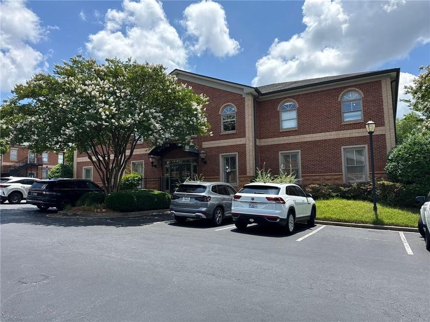 his 2,592 sq. ft. office is located in The Gates at McGinnis Ferry, an upscale office condominium development in Alpharetta, GA. Fully Furnished executive office with Seven large private offices, conference room, break area, two private restrooms, 9' ceilings, solid premium floors, and updated HVAC. Large glass windows offer lots of natural light. Zoning M-1. Located at the corner of McGinnis Ferry Rd. and Union Hill Rd., close to GA 400 and near the new Halcyon Mixed Use Development. Newly coming up Mcginnis ferry Exit on GA400 will add extra convenience and value to property.
