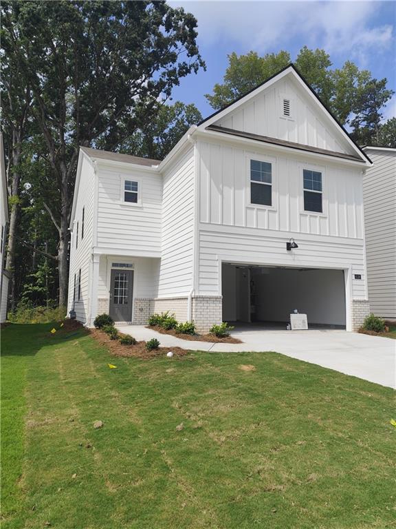 Welcome to your brand-new dream home in the heart of thriving Mableton! This thoughtfully designed 4-bedroom, 2.5-bathroom single family home offers modern elegance, spacious living and the unbeatable convenience of a prime Cobb County location. Step inside to a bright and open-concept main floor featuring a spacious great room with seamless flow into the gourmet kitchen, complete with quartz countertops, stainless steel appliances, a large island, pantry and stylish 42" cabinets. A convenient powder room and access to the 2-car garage. Unwind upstairs in the luxurious owner's suite, featuring a generous walk-in closet and a spa-like ensuite bathroom with dual vanities and oversized shower. The versatile loft space offers a great flex area for a media room, office, or play area. Three additional bedrooms and a full bath provide room for everyone, along with a dedicated laundry room for added convenience. Located in the desirable Mableton community, this home has close proximity to the Battery, downtown Atlanta, the airport, parks and shopping. Easy access to major highways makes commuting a breeze. Don't miss your chance to rent a beautiful brand new construction home in one of Cobb County's most sought after areas. Schedule your private showing today!