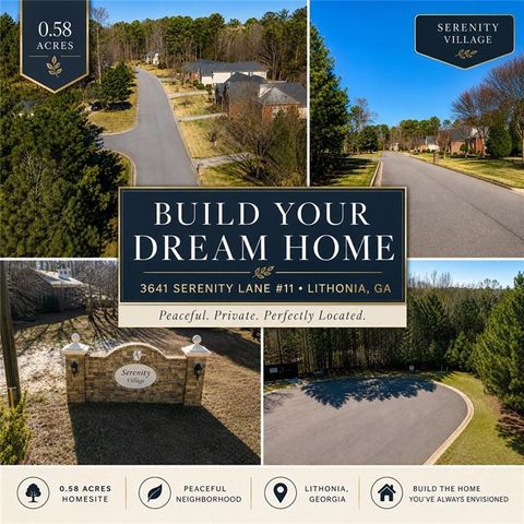 Vacant Land For Sale - 3641 Serenity Lane<br/> Lithonia, GA 30038