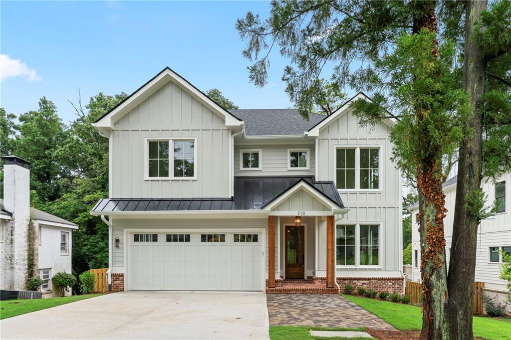 Fantastic new construction in City of Decatur! This beautiful home checks all the boxes and sits on an oversized, privacy-fenced lot offering endless possibilities. With 6br/6.5ba and a finished basement, this designer-inspired home offers excellent space, a thoughtful floor plan, and spectacular finishes. The statement-making foyer with custom moldings and designer light fixtures leads to a very open and functional main-level floor plan. The kitchen features an expansive island with quartz waterfall countertops, upgraded appliance package, a walk-in pantry and custom cabinetry to the ceiling with undercabinet and even baseboard lighting - no way! The family room, featuring a custom fireplace and built-in cabinetry and the light-filled dining room both overlook an oversized screened porch with vaulted ceiling and outdoor fireplace. The main level also features a convenient attached two-car garage, a half bath, large mudroom, and a bedroom with ensuite bath. The designer lighting and plumbing fixtures and gorgeous white oak hardwood floors continue throughout. Upstairs is highlighted by a stunning owner’s suite with vaulted ceiling and wood beams, a beverage center, and an expansive closet with natural light. The primary bathroom features a double vanity, recessed medicine cabinets with integrated lighting, oversized shower with dual showerheads, a soaking tub, and built-in linen cabinet. Upstairs also includes three large secondary bedrooms all with their own bathrooms. Need more living space? Stroll down the sun-drenched staircase to the finished basement with soaring ceilings, white oak floors, and tons of natural light. The basement includes a living room, kitchenette, sixth bedroom, sixth full bath, bonus/exercise room, and covered rear patio. Don’t miss the large storage/mechanical room down here. Thoughtful upgrades abound in this home, including a 240 V electric car outlet, tankless water heater and spray-foam insulation. Located in the highly rated Decatur City school system, just blocks from the restaurants, pubs, coffee shops, concerts and festivals of popular Oakhurst Village and just minutes from historic Downtown Decatur, this home truly delivers a Decatur Classic! Fantastico!