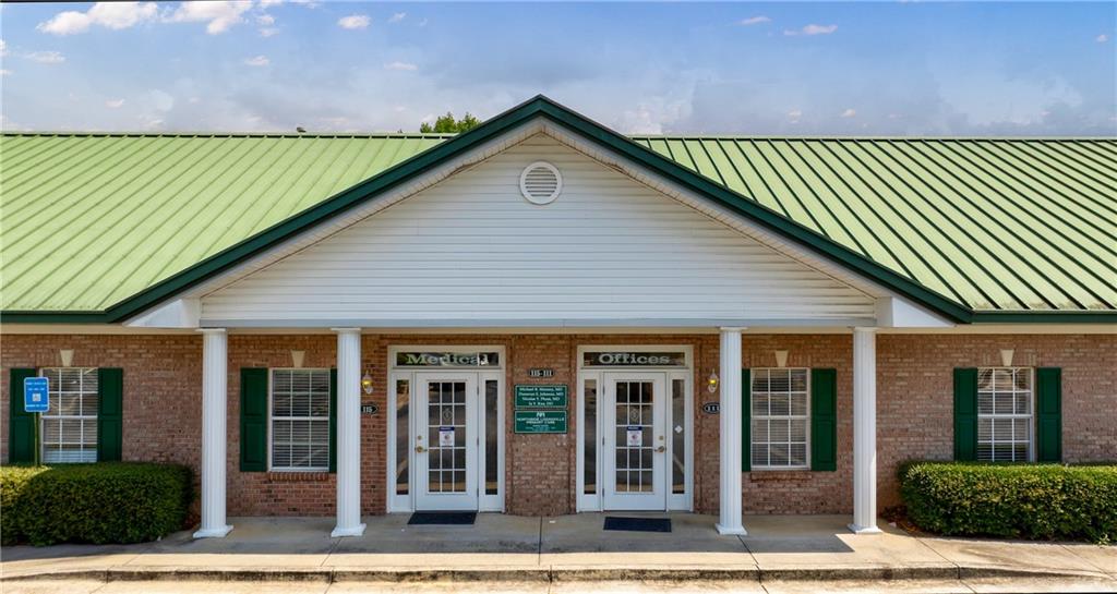 This two unit medical office space is an excellent opportunity to own cash flowinng commercial real estate in the City of Loganville. A long term medical prcatice tenant is inplace with a current lease unitl February of 2027. The tenant holds an Option to renew the lease for an additional year. The office includes a large waiting room, registration desks, 12 exam rooms, 4 bathrooms for patients, a lab, storage rooms and desk space for nurses and physicians. Additional Office space and restrooms are located on the second floor. The community association covers common area maintenance, landscaping, parking lots, roof and exterior maintenance.