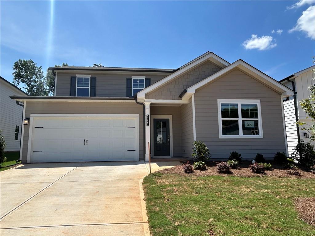 Discover the charm of the Harding plan in Union Heights, Flowery Branch’s newest community by Century Communities! Designed with comfort and convenience in mind, this beautiful home is perfect for first-time buyers ready to plant roots and make lasting memories. Step inside and be greeted by a spacious, light-filled foyer that opens into a warm and inviting great room—ideal for cozy nights in or weekend get-togethers. The thoughtfully designed kitchen features a generous center island, perfect for meal prep, casual dining, or chatting over coffee with friends. The main level offers flexibility with a 2 study/bedroom spaces that can adapt to your needs—whether it’s a home office, guest room, or creative studio. Upstairs, you'll find two cheerful secondary bedrooms, each with its own walk-in closet, and a full hall bath. A large loft area provides the perfect spot to relax, play, or work from home, while the convenient upstairs laundry keeps daily chores a breeze. At the end of the day, retreat to your private primary suite, featuring a spa-like bathroom with dual vanities, a walk-in shower, and an expansive walk-in closet for all your essentials. Whether you’re starting your journey or building your future, the Travis plan is more than just a home—it’s a place to belong. Come see why so many are falling in love with Union Heights. Your new beginning starts here.