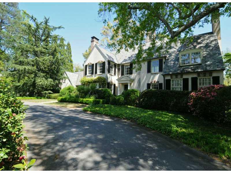 Most charming pure French Normandy! Gorgeous exterior is creamy concrete that looks like limestone and a pale slate roof. The interior moldings are exquisite - most beautiful and unusual. Think warm hardwoods, gleaming brass, and flat walk out patio overlooking pool with pretty fireplace. Perfectly maintained Clem Ford design with Ryan Gainey gardens. A joy to show. Recently on The Cathedral Tour of Homes.