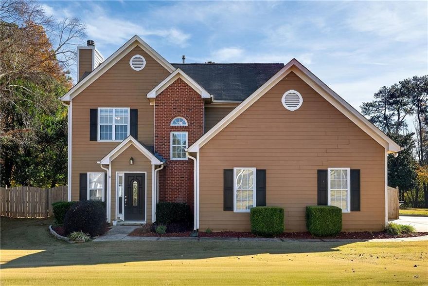 Discover your dream home at 2664 Reston Court in the highly sought-after English Oaks Swim/Tennis community. This beautifully updated residence is brilliantly positioned on an expansive corner, cul-de-sac lot , offering exceptional curb appeal, privacy, and ample parking with its oversized driveway and convenient side-entry garage. Step inside the bright two-story foyer to an inviting, recently repainted interior that is completely carpet-free with LVP flooring throughout, featuring a cozy fireplace in the living room. The updated, eat-in kitchen is a chef's delight with stainless steel appliances , a gas range, and crisp white cabinetry , seamlessly connecting to the dining and breakfast areas. The upper level includes a spacious owner's suite with a relaxing garden tub and dual vanities, along with two sizable secondary bedrooms. This home is designed for worry-free living, soon to feature a BRAND NEW ROOF, and already boasting a 2023 HVAC, and a 2020 water heater. Step outside to enjoy the private, fenced backyard and fantastic community amenities like a family-friendly swimming pool , picturesque tennis/pickleball courts , a vibrant playground, and a private access trail to the buzzing Swift Cantrell Park. Located less than a mile from Kennesaw Elementary School, and just minutes from I-75/I-575 and the Express Lane, as well as Downtown Acworth and Downtown Kennesaw, English Oaks is truly an amazing place to live, play, and call home.