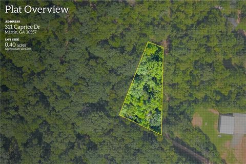 Vacant Land For Sale - 311 Caprice Drive<br/> Stephens County, Martin, GA 30557