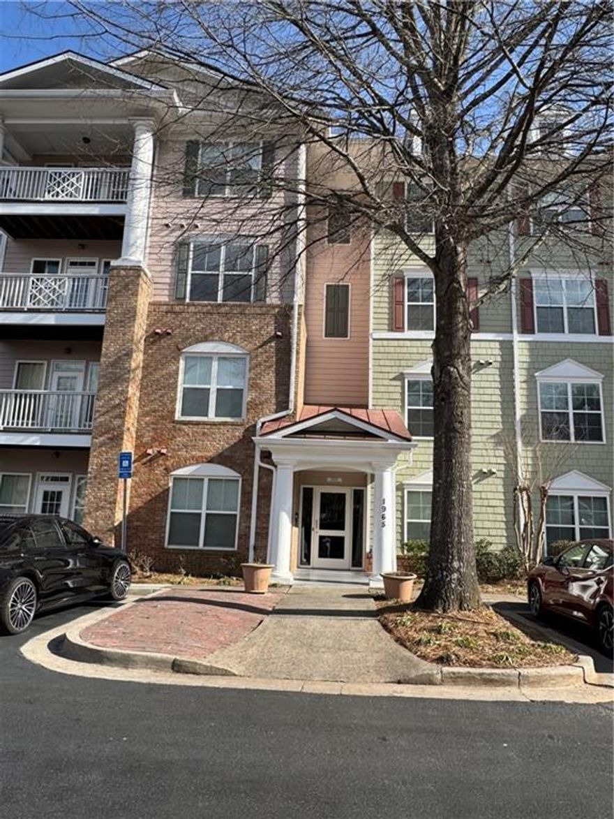 Price refreshed for your buyer to take advantage of Great Value in this Area for a 2br/2ba Condo - a dynamic combo of Location and Pricing. Move in condition and vacant for a quick sale. Take a look at All these features- NEW HVAC & Water Heater, LVP floors, Surround Sound, Neutral Paint, New Kitchen Hood, Stained Cabinets, Walk-in pantry, Smart Thermostat and Lock, Ceiling Fans/Blinds, Walk-in closets, Mirrored armoires in the primary bedroom closet and a Private Balcony.  Take comfort in the ease of ONE ASSIGNED Parking Spot by the side entry door. Secured building access and unit is on 1st floor. Kitchen has a view into the dining and living space to keep the conversation going with family and friends. Built in speakers give the feel of a theatre or just get engrossed listening to your favorite music. Bedrooms are on other ends for privacy. The primary bathroom has double vanities, separate tub/shower, linen closet and walk in closet. The second bedroom has a walk-in closet too plus a bathroom on its side. Laundry is in the hall closet and has shelving. This property is in walking distance to a park/dog park, enjoy the comfort of walking to Ameris Bank Amphitheater and avoid parking hassle, take a quick getaway to Alpharetta or Roswell downtown eateries, close by to Top Golf and shopping at Avalon or North Point Mall. Easy access to GA 400 and take advantage of being between Mansell and Haynes Br Rd exits off of GA400 going North. The quaint setting of the community has a gazebo, pet area/green space, swimming pool across the street in sister property, ample visitor parking, and outside garbage drop-off.  The roof of this building was replaced in the past 5 years. This condo is ready to be your new place and delight in the amenities of the area at such an excellent price point. ***Please contact and send contract to co-listing agent from June 3-17, 2025.***