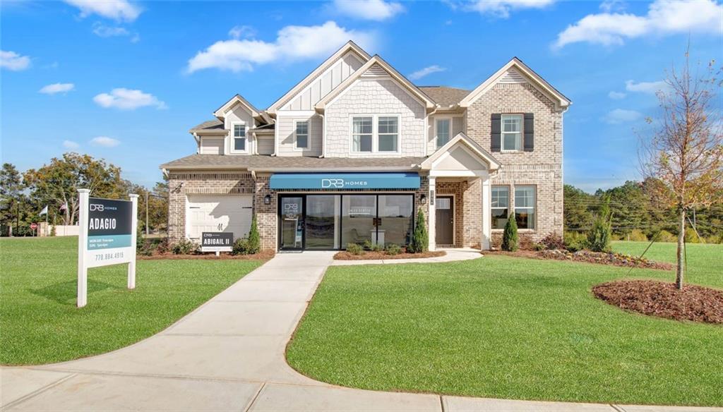 Welcome home to the Adagio community in sought-after Dacula, developed by DRB Homes! Adagio is a new collection of single-family homes featuring timeless 4-Side Brick homes.
Lot 2 showcases the spacious Abigail II plan, offering 5 bedrooms and 3 baths, including a tucked-away bedroom on the main level for added privacy. This home is designed with an open floor plan and plenty of options to suit your lifestyle.
The stunning kitchen is a dream come true, featuring an expansive island with quartz countertops, a separate built-in desk, double ovens, and a vent hood above the cooktop. Beautiful 42" cabinets and a spacious walk-in pantry complete this chef-inspired space, perfect for entertaining and family gatherings.
Upstairs, you’ll find a large primary suite, a true retreat with volume ceilings, high level quartz countertops in bathrooms and kitchen, dual vanities, his-and-hers walk-in closets, a tiled shower, and a separate soaking tub.
This home also offers flexible living space, including a bright, versatile room that can serve as a guest bedroom, study, or home office. Additional features include a convenient mudroom off the garage, an upper-level laundry room, and plenty of extra closet space for all your storage needs.
Located in the highly sought-after Archer High School district, this home combines luxury, convenience, and an excellent location for your family.
*Please note: All media are stock images and may not represent the actual home being built. Ask about our current incentives!*
Please note: If the buyer is represented by a broker/agent, DRB REQUIRES the buyer’s broker/agent to be present during the initial meeting with DRB’s sales personnel to ensure proper representation. If the buyer's broker/agent is not present at the initial meeting DRB Group Georgia reserves the right to reduce broker/agent compensation.