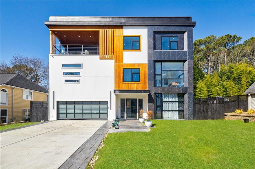 This breathtaking modern home, built in 2023, offers an array of outstanding amenities that set it apart from the rest. With six spacious bedrooms and six bathrooms, the en-suite is a true standout feature. The open-concept design boasts a two-island kitchen. A 24-foot bifold door, expertly blending indoor and outdoor living. The main floor features one bedroom and a shared bathroom, perfect for guests. Laundry Room. A convenient 4-stop elevator services all levels, including the unfinished rooftop. Outside, the newly designed pool with integrated hot tub is the perfect spot to relax and unwind. The backyard is an ideal setting for families, with ample space for adults and children to enjoy. Throughout the home, natural sunlight streams in through European windows with high-efficiency ratings. The second floor is a true showstopper, featuring a lavish owner's en-suite bedroom. As you ascend to the second level, you'll be impressed by the stunning engineered glass floor. To the left lies a spacious office with sitting area, while to the right awaits the expansive bedroom. Second Laundry room. The third level completes the home with four additional bedrooms, four bathrooms, and a living room. Three Tankless Water Heaters For the ultimate in luxury, take the elevator to the rooftop, where you can create your own private oasis tailored to your lifestyle. Sought after WALTON HIGH SCHOOL district. Conveniently located to Publix, Kroger, Whole Foods, Trader Joe's, Home Depot, Verifiable proof of funds or Pre-Qualification letter prior to showing.