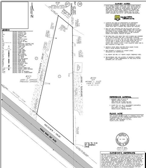 Vacant Land For Sale - 2407 Poole Road<br/> Atlanta, GA 30311