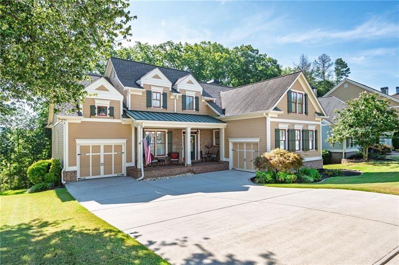 Come view this beautiful Jeremy Rutenberg Craftsman home! This custom-built property boasts 5 bedrooms and sits on a cul-de-sac lot in the prestigious golf community of Bentwater. Improvements include a newer roof, new carpet, fresh paint, new stainless-steel appliances, a new water heater, and a new second-floor AC unit. The chef's kitchen features granite countertops, a tile backsplash, and a large island with seating. It opens to the eat-in area and the fireside family room, creating the perfect layout for everyday living and entertaining. The family room and dining room are ready to welcome your guests, while the formal living room is ideal for a home office or playroom. The owner's suite is located on the main level and offers a tray ceiling, his-and-hers closets, dual vanities, a soaking tub, and a separate shower. The laundry room is also conveniently located on the main floor. Upstairs, you’ll find two bedrooms with walk-in closets, a hall bathroom with dual sinks, and an additional oversized bedroom. The finished basement includes a spacious family/game room, a bedroom, a full bathroom, a storage room, and an unfinished area with potential for a kitchen or bar—perfect for an in-law suite or entertaining space. Enjoy your evenings on the covered deck overlooking the beautifully landscaped, private backyard. Bentwater residents enjoy an exceptional array of community amenities, including 12 tennis courts, 5 swimming pools, 4 pickleball courts, 3 playgrounds, 4 basketball courts, a fitness center, clubhouse, Creekside walking trails, and a Mike Dasher-designed, award-winning 18-hole golf course! Conveniently located just minutes from shopping, dining, parks, Lake Allatoona, Downtown Acworth, KSU, LakePoint Sports, top-rated medical facilities, I-75, and the Peach Pass express lanes.