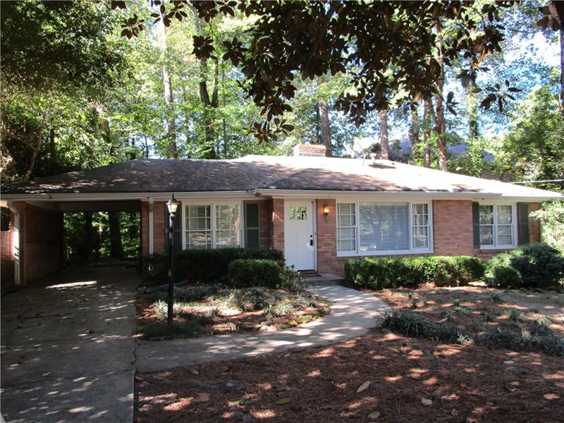 Charming 3 bedroom, 1 bath cottage in the quiet neighborhood of Buckhead Forest. Home is 1 block from Lenox Square and a multitude of restaurants. Perfect for tenants that do not want condo/apt living but want to be close to everything. The home has 2 trad b/r with a 3rd large room that was a den that tenants have used as a mbed. Wood floors throughout. Home features a carport w/ 220 volt hook up for electric car, a paved patio in the back overlooking a large wooded area/creek at the side of the house. Internet, Cable TV and Trash are included in rent.