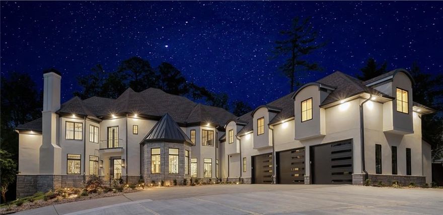 Spectacular!!! Fully Furnished!!! Brand New Everything!! This West Paces Ferry gated estate nestled between the Governor's Mansion and Pace Academy has undergone a top to bottom renovation. Looks and feels like new construction! This 6 Bedroom 9 Bath home has sleek designs with dramatic 22 foot ceilings upon entry. The fascinating curb appeal includes the perfect combination of Indiana Limestone, Brazilian Hardwood (IPE), hard coat stucco and pivot glass entry door framed with Gas Lanterns. Soffits are lined with LED accent lighting for a spectacular evening showcase. This custom estate boasts its own private backyard resort with a saltwater heated pool and 16 person hot tub with 3 cascading waterfalls. Fire features include 2 fire bowls, linear fire table under lanai and linear fire dining table. This entertainment haven is surrounded by a beautifully designed cabana, outdoor lanai heaters, outdoor sound system, outdoor kitchen/grill, outdoor bathroom, astroturf, palm trees. Some of the features include: *2 Master Suites: main master with soaring 16' ceiling in bedroom & bathroom *Bunk room with 8 custom built-in adult size bunk beds each with sconce light, charging station and in wall music. *Fully equipped Gym *Game Room *Astroturf backyard for the year round green manicured look *In-ceiling sound system entire house *Entire home automated Lutron lighting - set scenes and schedules *Automated Shades *9 Smart Toilets with bidets *3” mitered quartz countertops in kitchen and baths/ floating vanities *Elegant Glass stair railings *3 In-wall IPADs for access to music, spa, lights and other smart features *3 laundry rooms with in-wall ironing board *2 Kitchens with Wolf appliances incl 6 ovens, built in espresso machine, 3 ice machines, 3 wine coolers, 4 microwaves, warming drawers and 3 refrigerators *Brand New Pella Clad Windows and Doors with lifetime warranty *Heated Floors in both master baths *Central vacuum on all levels *Whole house Generator *Theater with stadium seating *Vast network infrastructure and access points *Full home audio including all of backyard/security and camera systems *Fully controlled smart-home of the future, right at your fingertips!! *Click on video icon for full home tour*