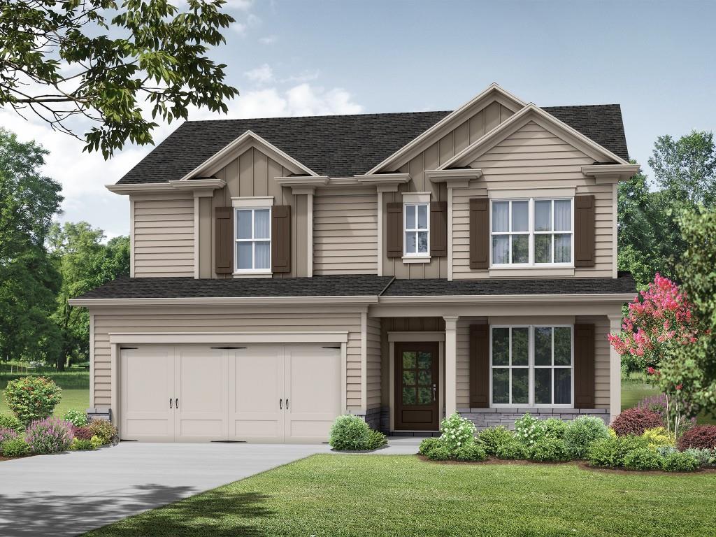 The Windhurst Plan Built by My Home Communities. Charming Two-Story Home in Gated Community. Welcome to this beautifully designed two-story, 4-bedroom, 2.5-bathroom home located in a private gated community offering exceptional amenities, including pool and pickleball courts. This residence perfectly blends style, comfort, and functionality, making it ideal for modern living. The main level features an open-concept layout with LVP flooring throughout, creating a seamless flow between the spacious family room, dining area, and kitchen. The kitchen is a true centerpiece, boasting granite countertops, an oversized island perfect for gathering and meal prep, and plenty of cabinetry for storage. Just off the living area, a covered patio provides the perfect outdoor retreat for relaxing or entertaining. Upstairs, the luxurious owner's suite is your personal sanctuary, complete with a tiled walk-in shower, and dual vanities. Three additional bedrooms offer flexibility for family,guests, or a home office, along with a conveniently located upstairs laundry room. Ask about our $10,000 closing cost incentive* with the use of the sellers preferred lender and with a binding contract by 08/30/2025! Also ask about our option for a low fixed rate! 100% USDA financing available. Estimated completion Nov/Dec 2025. Matterport tour is for illustration only and does not depict the actual home. Secondary images may be stock photos.
