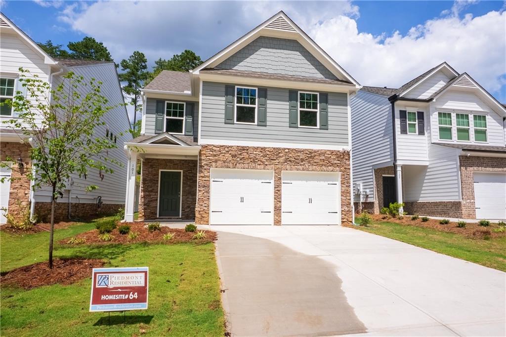 The Greenbrier Plan is a 4 Bedroom, 2.5 Bath, 2 Story home with 2 car front entry garage with a back patio for outdoor living. First level has inviting 2 story foyer, a 1/2 bath and open concept. The Kitchen has a large island, granite, LED lighting, 36" Umber color stained cabinets, Vinyl Plank flooring and SS gas range, venthood, and dishwasher. Upstairs has an abundance of natural light in the hallway. There is a laundry room, 3 secondary bedrooms, and shared bath. The large master suite features a trey ceiling with a large walk-in closet. Master Bath has 42" shower, garden tub, raised height double bowl cultured marble sinks. Do not miss out on the last homes we are in close out. The best features of this commuity is the location. It is near SR 400, Outlet mall, and many restaurants.
