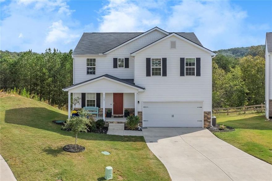 Welcome to this beautiful 4-bedroom, 2.5-bath home located in the sought-after Kingston Park community. Built in 2022, this like-new residence offers an open and inviting floor plan filled with natural light and thoughtful upgrades throughout. The main level features a spacious family room that opens to a modern kitchen with white cabinetry, stone countertops, and stainless steel appliances—perfect for cooking and entertaining. Upstairs, the oversized primary suite provides a relaxing retreat with a walk-in closet and a luxurious ensuite bath featuring double vanities and a soaking tub. Three additional bedrooms, a full bath, and a conveniently located laundry room complete the upper level. Enjoy the covered patio and quiet setting of this cul-de-sac lot within a well-kept swim community. Beautifully maintained and move-in ready, this home offers comfort, style, and convenience.