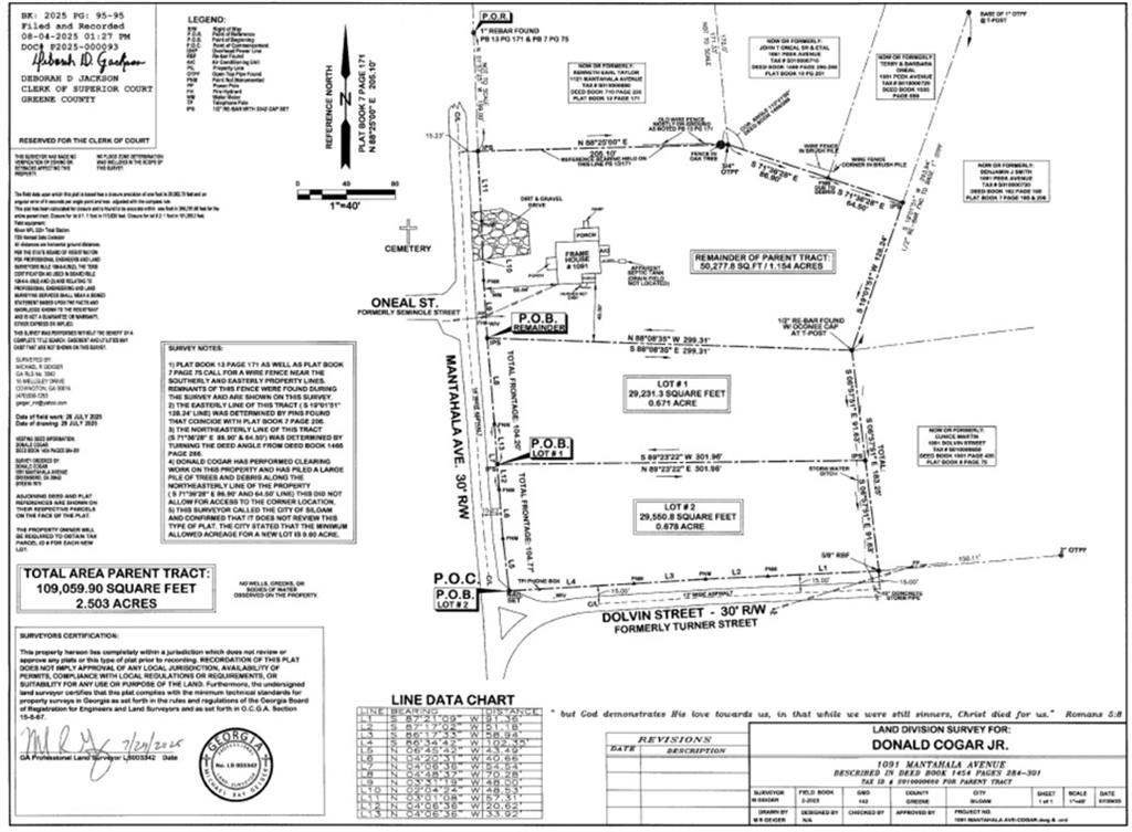 1091 Mantahala Lot 2 Avenue