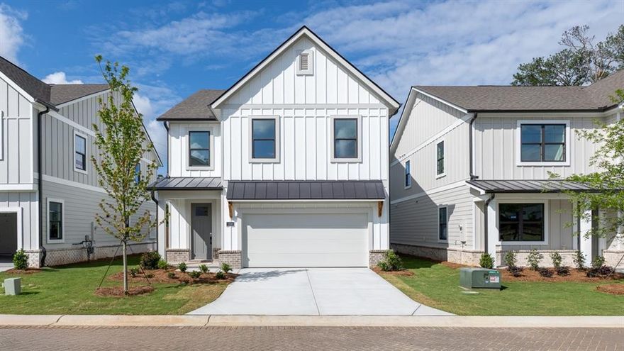 This stunning Harbor floorplan in East CobbCOs newest gated community, Village at Sandy Plains, showcases a perfect blend of modern style and functionality. The open-concept plan offers 5 bedrooms and 4 baths in a layout ideal for entertaining. A spacious gourmet kitchen featuring sleek quartz countertops, a vented wood hood, stainless steel appliances, and a large island that flows seamlessly into the dining and living areas.  The main living space on the first floor boasts 9-foot ceilings, finished with durable RevWood flooring that flows to wood stairs with an open railing. Upstairs, youCOll find a versatile loft thatCOs perfect for additional living or working needs. The oversized primary bedroom provides ample space for a sitting area retreat, while the secondary bedrooms are thoughtfully placed on the opposite side of the home for privacy, with a convenient Jack-and-Jill bath.  Elevated finishes throughout the home, craftsman details on the exteriors and a gated swim community make this home a must see. Located in a prime Marietta location, this property offers easy access to the Marietta Square, top-rated schools, shopping, dining, and major highways. ItCOs a truly extraordinary place to call home.