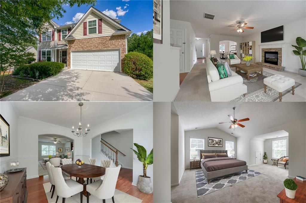 This cute as a button house is nestled within a quiet, well-maintained neighborhood, in a truly terrific location! The lovely updated kitchen has beautiful new granite countertops and new stainless steel appliances.The spacious family room is complete with a cozy fireplace. Large primary suite features a charming sitting area and large walk-in closet. The master bath has a double vanity and a separate tub and shower. The basement is already partially finished, so is just waiting to provide the new owners with additional living space! And with no rental restrictions in the neighborhood, it could also be rented out to provide additional income. Enjoy relaxing on your rear deck that overlooks your private, wooded backyard. The grounds are beautifully landscaped! Excellent school system! This peaceful community is within minutes of area businesses, restaurants, and schools! Close access to SR-20 and HWY-78. Come and see! Find out RIGHT NOW how you may qualify for UP TO 2% below-market interest rates.