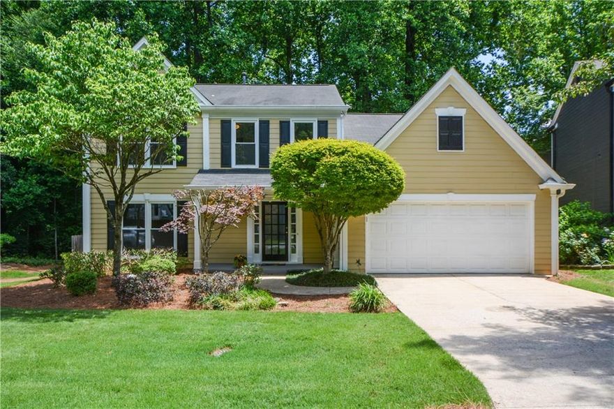 Great Location in the city of Johns Creek.  This home with four bedrooms, 2.5 baths, is in the sought-after Breckenridge Swim/Tennis Community in the Johns Creek School District. This well-maintained home features new paint and LVP flooring upstairs and downstairs, with no carpet. The kitchen has a separate eat-in breakfast area overlooking the family room with a gas fireplace.     The upper level includes the primary bedroom featuring large windows with beautiful, wooded views.  Laundry is conveniently located upstairs.  The tree-lined backyard is fenced with a patio.  New windows, newer Trane HVAC, newer water heater, and termite bond.   Breckenridge is a friendly, social community offering several tennis courts, a pool, and a playground. The community is conveniently located near shopping, dining, parks, and access to GA 400.  Close to Avalon and Downtown Alpharetta.