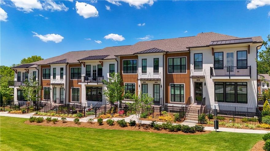 SUMMER SAVINGS  Come visit us at Ecco Park , by The Providence Group in Alpharetta.  MOVE IN READY $20,000 ANY WAY YOU WANT ON ALL CONTRACTS WRITTEN BY THE END OF MAY !  This price is with the $20k taken off the price, but can be used towards closing costs or any way you want.  Elevate your lifestyle in this new home, Barnsley I Floor Plan.  Astounding 2 Bedrooms and 2.5 Baths in the heart of Alpharetta, with a Terrace at the Front Entry, great for an outdoor experience , Sliding Glass Doors opens up to a Flex/ Media / Office Room, perfect for working remotely. Going upstairs Open Concept Living Room and a beautiful Kitchen with 2 islands. The Kitchen is a Award Winning featuring our Warm Slate Design Collection finishing,  Calacatta Prado Quartz Countertops , 42'  Gray Maple Cabinets with Crown Molding , GE Profile stainless appliance Collection , Gas Range , Range Hood , Dishwasher , and Built in Microwave, creating a wonderful entertaining space for friends and family. The flooring is Ambassador luxury vinyl plank. The Living Room is spacious with great natural light and a wooden deck . Upstairs you have 2 full Bedrooms with 2 Full Baths, with the Washer & Dryer Room conveniently located in the Hallway. The garage is in the Rear with one car parking space , also the Driveway could be used for additional parking . Unassigned additional parking spots throughout the community.  Within walking distance to local restaurants, shopping and entertainment areas in Alpharetta.  Quick access to 400 makes this a very desirable location and Schools are nearby. The community features doggy stations, finished sidewalks and a beautiful paved walking path around the ECO Pond and through a wooded area.   [The Barnsley I]