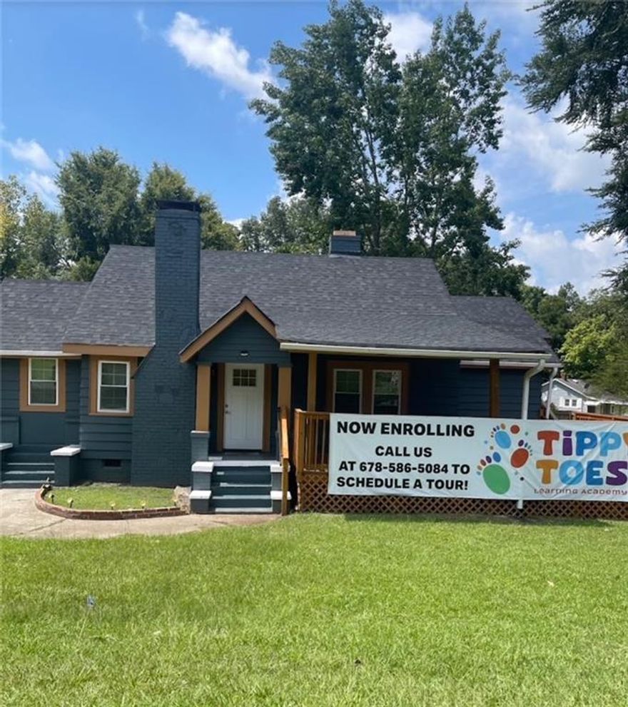 Property Type: Office / Special Use  Building Size: 1.335 SF  Zoning: AG-1 (Fulton County)  Property Overview: Discover a versatile, income-producing property currently occupied as a daycare center in Union City, GA. This 1,335 SF Building offers an excellent opportunity for an owner-user or investor seeking a flexible office or institutional space in a growing South Fulton corridor.  /the property features multiple rooms adaptable for private offices, classroom-style layouts or training suites, as well as kitchen and restroom facilities. Situated on a well-maintained lot with convenient access to major routes, this location supports a wide variety of potential professional uses.   Highlights: Tenant-occupied, Ideal for attorneys, insurance agents, real estate companies or adult training centers. Excellent signage visibility to professional or educational use.