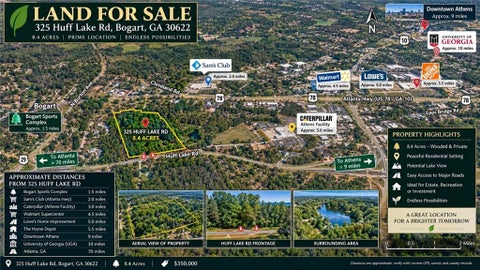 Vacant Land For Sale - 325 Huff Lake Road<br/> Clarke County, Bogart, GA 30622