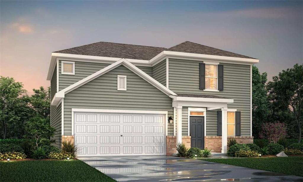 The Fontana offers two stories of inviting living space and stylish features. On the main floor, the two-story foyer leads to an expansive great room, a charming dining area, and a well-appointed kitchen with a spacious center island and walk-in pantry. As you head upstairs, you'll find a wide-open loft, two secondary bedrooms, a full-hall bathroom, and a convenient laundry room. The lavish owner's suite showcases a walk-in closet, dual vanities, and a walk-in shower.