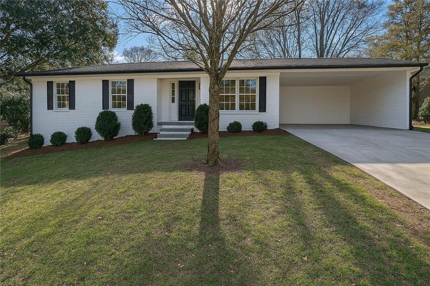 Imagine calling this beautifully renovated brick ranch in sought-after East Cobb, Marietta your new home. Forget the hassle of renovations – it's already done! Step inside onto gleaming hardwood floors that flow through the spacious, open main living area. You'll find three comfortable bedrooms and two fully updated bathrooms with modern fixtures and tile on this level.
The heart of the home, the kitchen, is brand new with stylish cabinets, a lovely backsplash, and durable countertops. Need more space? The finished basement is a fantastic bonus, offering a large rec room, another bedroom, and a full bathroom – perfect for guests, a home office, or a play area!
Outside, enjoy coffee on the front porch or host barbecues on the back patio overlooking the yard. Located in a top-rated school district and close to parks, shopping, and dining, this home offers the perfect blend of comfort, style, and convenience. Don't miss this chance for a truly move-in-ready home in a prime location! Schedule your visit today.