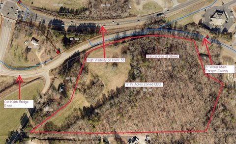 Vacant Land For Sale - 7770 Old Keith Bridge Road<br/> Forsyth County, Gainesville, GA 30506