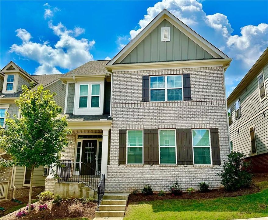 Step into this stunning 2021-built single-family home in Marietta, GA, where modern elegance meets everyday functionality. The main level features a spacious open-concept layout with a cozy living room anchored by a gas fireplace and custom built-in shelves, flowing seamlessly into the gourmet kitchen—complete with a large island with sink, sleek stone countertops, tall dark wood cabinets, a gas cooktop, built-in oven and microwave, a three-door fridge/freezer, and a generous corner walk-in pantry. Just off the kitchen, the dining room is perfect for hosting, and a stylish half bath adds convenience for guests. You'll also find a practical mudroom/drop zone leading to the two-car garage and access to the covered back patio—ideal for outdoor entertaining. Upstairs, you’ll find all four bedrooms, one of them with an on-suite bathroom and the two additional guest bedrooms share a full hallway bathroom with double sinks and a separate wet room that includes the shower/tub combo and toilet—perfect for busy mornings. The luxurious owner’s suite with tray ceilings, a spa-like bathroom featuring double granite vanities, a soaking tub, glass-enclosed shower, and a large walk-in closet. The bright and inviting laundry room is also upstairs, featuring a window and plenty of space to make laundry day a little easier. Located just 10 minutes from Downtown Marietta with quick access to I-75, and close to top-tier shopping, dining, entertainment, and Kennesaw State University (Marietta Campus), this home truly checks all the boxes—don’t miss your chance to see it! Reach out today to schedule your private tour. *Tenant Occupied – Please Do Not Disturb the Current Residents. Professional Photos Coming Soon.
- Property available for lease starting July 4th, 2025*
