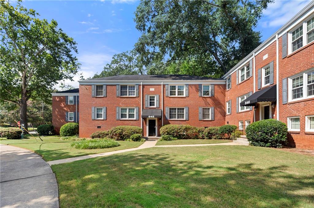 Looking for a home that's as cool as your playlist? This renovated Candler Park condo delivers. It’s got all the enduring charm you want with the modern upgrades you need.
Step inside to a bright, open layout featuring a kitchen that’s ready for your next intimate gathering. We’re talking stone counters, black appliances, and sleek subway tile. The real hardwood floors tie it all together, making the whole space feel effortlessly chic. The bathroom is just as impressive, complete with classic black and white tile
Need room to unwind after a long day? The main bedroom fits a king-size bed with room to spare. The second bedroom is your personal wild card—perfect as a home office for your hustle, a guest room for friends, or a studio for your side project. Plus, you get your own dedicated storage unit for all your gear in the basement
The best part? The location. Skip the traffic and walk to the Freedom Park Trail, enjoy the outdoors at local parks, or grab a drink with friends at the shops and restaurants in Candler Park and Little 5 Points. On your off days, you can chill by the onsite pool, play a round of tennis, or just relax, knowing your low HOA covers nearly everything. Parking is gated with assigned spot and street parking always available for guests. This isn't just a place to live—it's a lifestyle.