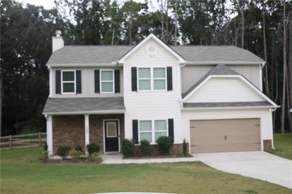 Fall in love with this beautiful 2-year-old Craftsman-style home, perfectly nestled on a spacious half-acre lot. With 4 bedrooms, 2.5 bathrooms, and a warm, open layout, this home offers the ideal blend of timeless charm and modern comfort. Step inside and you’ll immediately notice the attention to detail—from the elegant arches and cozy fireplace to the gourmet kitchen with granite countertops, a large island, and modern lighting that makes every meal feel special. The main floor also features a separate dining room, perfect for gatherings or entertaining, plus a convenient laundry room right where you need it. Upstairs, the private owner’s suite offers a relaxing retreat with a large walk-in closet and a beautiful en-suite bath, while three additional bedrooms provide plenty of space for guests or a home office.
Outside, enjoy the Craftsman-style curb appeal with stone accents, a 2-car garage, and a partially fenced backyard—great for outdoor living and peaceful evenings under the stars. This is the kind of home you walk into and instantly feel at ease. Move-in ready and waiting for you—schedule your private tour today and come see why this one won’t last!