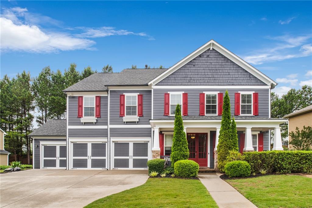 This beautiful 4-bedroom, 3 1/2-bathroom home is located in the highly sought-after Reunion Golf and Country Club and was built by John Wieland. The Interior and exterior have been freshly painted! With an enormous open-concept layout, this home is perfect for entertaining. The kitchen features stainless steel appliances, granite countertops, a massive island, deep double sinks, and plenty of cabinet space. The family room is open to the kitchen and the rest of the house and features a built-in bookshelf and a stone gas lot fireplace. The entire downstairs boasts 3/4" red oak hardwood floors. The office is conveniently located on the main floor, right next to the front door. Upstairs, you'll find a large loft area and a spacious master bedroom with his and her walk-in closets. The master bathroom has a large, open, cathedral ceiling, a huge glass-enclosed shower, a deep soaking tub, his and hers vanities, and tile floors. The home also features two laundry rooms, one upstairs and one down. The other three bedrooms are also located upstairs, with one large secondary room connecting to another bedroom with a Jack and Jill bathroom, and the last room having a private bathroom. Outside, you'll find an oversized three-car garage with an extra storage area behind the third bay. The backyard is fenced with two gates, one double gate and a compact truck can pass through. There is a 4 zone in-ground irrigation system. Don't miss out on this amazing opportunity to own this stunning home!