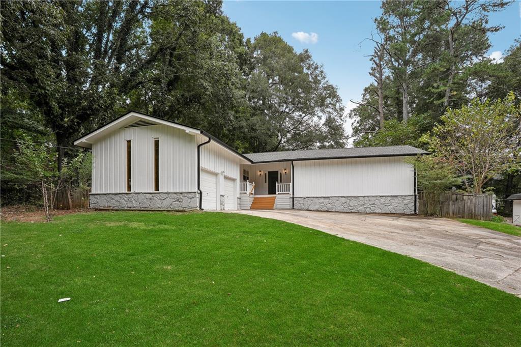 Newly renovated 3 bed, 2 full bath ranch home! Less than 5 year old roof , new water heater, new plumbing and electrical fixtures, fresh paint, brand new flooring, new granite kitchen counters, new cabinetry, new bathroom vanities, and beautifully updated showers with tile surrounds. Large fully fenced backyard perfect for play or entertaining. Located in a serene and desirable neighborhood, this home offers both comfort and convenience, with easy access to local amenities and major roads.