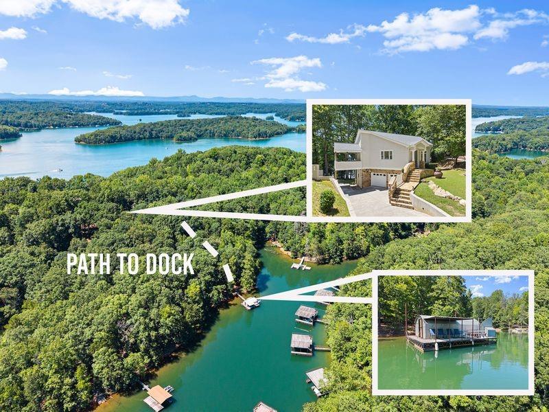 Rare Lake Lanier Opportunity – Home, 2 parcels, and rounding out the deal is an already installed engineered, county approved Foundation that allows for a blank canvas to build the home of your dreams.
This one-of-a-kind property offers a charming home, a private dock on deep water.
The existing home boasts 1,382 sq ft above grade plus 1,000 finished sq ft in the basement, a 2-car garage, and is ready for lake life! A new roof in 2021, a a new 14 Seer Trane heat pump. Step inside to a light-filled living area with a cozy fireplace and lake views. The kitchen features new high end stainless steel stove with induction cooktop, stainless dishwasher, and microwave. The master suite wows with double tray ceilings, a luxurious Jacuzzi tub with granite surround, a granite vanity, and separate shower. A flexible space that could be used as a second bedroom or office, full laundry room with sink, and finished entertainment space in the basement make this home as functional as it is inviting.
Enjoy your private, 26’ x 26’ covered dock with a 40’ ramp, located in a quiet, deep-water cove just across the cul-de-sac, accessed by golf cart path. The original dock site is just behind the home, offering unique flexibility.
Whether you’re looking for a forever home, weekend getaway, or an incredible VRBO opportunity, this property has it all. Homes like this don’t come around often – don’t miss your chance to own a piece of paradise on Lake Lanier!