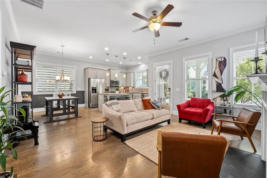 Welcome to Gardens Laura Creek, a charming community nestled in the heart of Marietta, GA. Presenting a stunning Brock built home, this property offers a perfect blend of modern elegance and cozy comfort. Step inside this inviting abode to discover a spacious open concept layout, designed to accommodate today's lifestyle with ease. The main floor features a bright and airy living space, seamlessly flowing into the dining area and kitchen, making it ideal for entertaining guests or enjoying family gatherings. Upstairs, retreat to the expansive owner's suite, boasting a luxurious bath complete with a shower, soaking tub, and a generous closets, providing ample storage for all your belongings. With two additional bedrooms and another full bath upstairs, there's plenty of room for family members or guests. Seeking versatility? This home also offers the potential for a fourth bedroom or a convenient home office with unfinished third floor, ensuring flexibility to suit your needs. Outside, indulge in the beauty of the meticulously maintained gardens, offering a serene backdrop for relaxation or outdoor activities. Conveniently located near a plethora of dining, shopping, and entertainment options, as well as easy access to major interstates, this home presents the perfect opportunity to experience the best of Marietta living. Don't miss out on the chance to make this your dream home. Schedule a showing today and envision yourself living in this wonderful community!