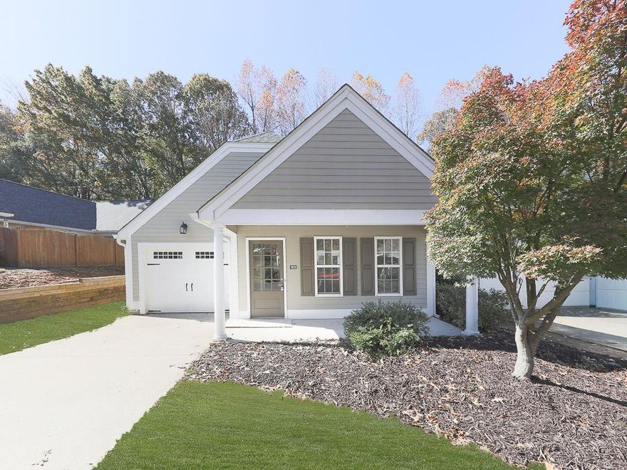 Welcome to The Cottages at Baker Road, a delightful and tranquil gated community in Acworth designed for those seeking a peaceful, low-maintenance lifestyle. Enjoy the convenience of an HOA that takes care of the gate, lawns, roof, exterior maintenance, and common areas. This step-less ranch home is in a friendly neighborhood that is ideally located near parks, shopping, and dining. Less than two miles from I-75, this move-in-ready cottage is perfectly situated for easy access.
Step inside to find a bright, open floor plan bathed in natural light. The spacious kitchen boasts beautiful stained cabinetry, generous counter space, and a pantry, seamlessly flowing into the living and dining areas—perfect for entertaining. Outside, your private courtyard provides a relaxing retreat and a secure area for pets to explore.
The generous primary suite features a cozy sitting area, which can serve as a home office, reading nook, or workout space. The en-suite bathroom is equipped with cherry cabinetry, a dual vanity, a large walk-in closet, and a linen closet for added convenience. A well-sized second bedroom is located adjacent to a full guest bathroom that doubles as a convenient powder room.
This charming cottage combines comfort and style in a vibrant community, all without the limitations of age restrictions. Don’t miss out on the opportunity to call this beautiful home your own—schedule your showing today!