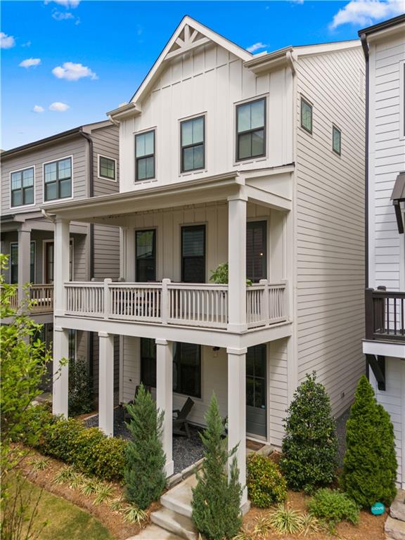 Move-in ready and full of style—this Albright stunner has it all! Nestled in the sought-after Empire Community, this like-new home offers the perfect blend of charm, functionality, and prime location. Step inside and be greeted by a bright, open space featuring a built-in mud bench off the garage (because let’s be real, every home needs a drop zone) and a first-floor bedroom with an en-suite bath—ideal for guests, a home office, or your personal retreat. Head upstairs to the main level, where hosting is effortless. The open-concept kitchen steals the show with a huge island, sleek quartz countertops, stainless steel appliances, a vent hood, and abundant cabinetry for storage including a pantry. The family room is a total vibe with upgraded ceiling beams, while the spacious dining area opens to a back deck perfect for grilling and unwinding. The oversized owner’s suite is the ultimate retreat, featuring his and hers closets (finally, no fighting over space), a spa-like en-suite with dual vanities and a glass-enclosed tile shower. Another en-suite bedroom and a laundry room round out the top floor for ultimate convenience. Let’s talk about location. This gem is perfectly situated near The Battery, Silver Comet Trail, and all the best local shopping and dining. Plus, easy access to I-285 and I-75 makes getting anywhere a breeze. Bonus: the neighborhood green space is a daily meet-up spot for pups and their people!