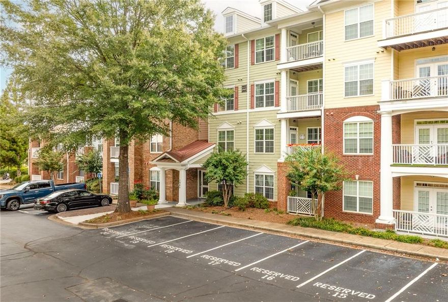 Location-Location-Location…This well maintained two bedroom, two bath condo at Westside Commons is located in the heart of Alpharetta. You’ll be just minutes to Avalon.  You are in walking distance  Ameris Bank Amphitheater, Top Golf, Fetch Dog Park and Alpharetta Greenway. You will enjoy easy access to Northpoint Mall, Georgia 400 and the Alpha Loop. This spacious two-bedroom, split floor plan unit offers the ideal setup for either a roommate or for those needing a dedicated home office. Each bedroom offers large, walk-in closets with ample storage. A perfectly placed kitchen boasts an oversized pantry, refrigerator, microwave, stove, oven and dishwasher with full view to the living room. This turnkey unit also includes a newer HVAC system and full-size washer and dryer. Amenities include assigned parking, guest parking, secured entry, swimming pool/club house shared with adjacent neighborhood and elevator access. If you strive for convenience in a great community with the sought after Alpharetta lifestyle....then this home is for you! Come see it today.  You won't be disappointed!