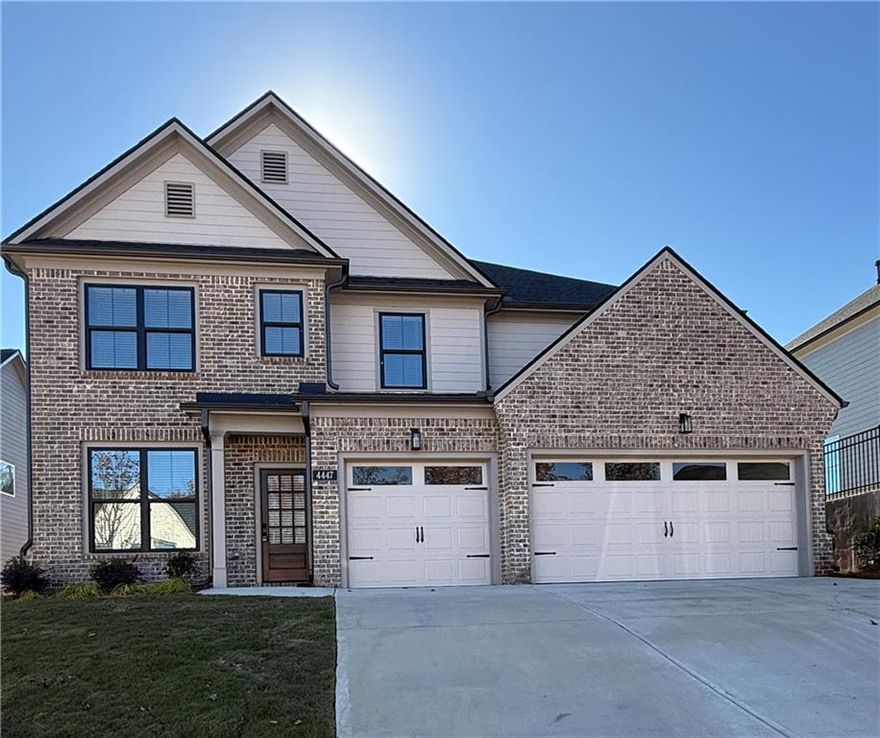 Built by SPI Homes - MOVE-IN READY, Phase Two. Special financing + 10K in closing cost contributions with preferred lender. Homesite 44 The Orchard A has natural lighting throughout and a living room view to a beautiful backyard. The actual photos showcase all the luxe standard features for this community! Seller has added the LVP option for the bedrooms and closets at no extra cost. This home plan lot offers 5BR 3BA and a three-car garage! Spacious open concept living room with decorative electric fireplace & floating bookshelves flowing into the breakfast sitting area and luxury kitchen with quartz counter tops, pendant lighting over the island, handmade vent hood,  kitchen cabinets (raised to the ceiling) equipped with soft close drawers and a pull out trash bin,Samsung stainless steel appliance package, gas cooktop with wall-mounted pasta faucet, wall oven and microwave! Elevated features throughout, including shiplap accents and crown molding. The fifth bedroom is on the main floor and is adjoined to a full bath. The second floor welcomes a large primary bedroom with a lavish bath showcasing a soaking tub, quartz countertops, and a generous walk-in closet. In addition, the upstairs features three bedrooms, a jack and jill bath, and a loft area! Laundry facilities are upstairs. Refrigerator and blinds are included at this time!  Hosch Reserve is a swim, cabana, and sports court, an HOA community for active recreation. Conveniently located in Gwinnett County's sought-after Seckinger High School district, Hosch Reserve offers tranquility just off Old Thompson Mill Road. GPS Address: 3105 Old Thompson Mill Rd (use Apple Maps or Waze).