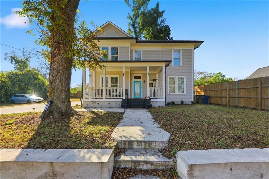 Welcome home to this beautifully renovated gem with NO HOA! Boasting nearly 3,000 square feet of living space, this spacious residence features 6 bedrooms and 4 full baths perfect for a large or growing family. Enjoy quiet mornings on the charming covered front porch with your favorite cup of coffee. Step inside to a welcoming foyer with gleaming hardwood floors and soaring ceilings that lead you to the formal dining room. The updated kitchen is a showstopper, complete with modern finishes and plenty of space to prepare family meals and entertain with ease. This home offers a spacious retreat for those seeking both tranquility and the convenience of city living. Meticulously updated to meet modern standards, it features generous rooms filled with natural light and an open layout that provides flexibility for family gatherings, guest accommodations, or a home office. The oversized owner's suite is more than just a bedroom it's a private retreat, perfect for unwinding after a long day. There are five additional spacious bedrooms, offering versatility for flex spaces, guest rooms, or home offices. Each bathroom has been thoughtfully finished, ensuring both luxury and comfort. The fenced backyard provides added privacy, creating the perfect setting for outdoor relaxation or entertaining. Nestled in an established community, the location is truly unmatched. Just minutes from downtown Griffin, you'll find boutique shopping, dining, and entertainment all while enjoying the peace and privacy of suburban living. Don't miss your chance to make this stunning home yours schedule your showing today! Motivated seller! Ask how using preferred lender Heritage Closing Firm can save you 25%!