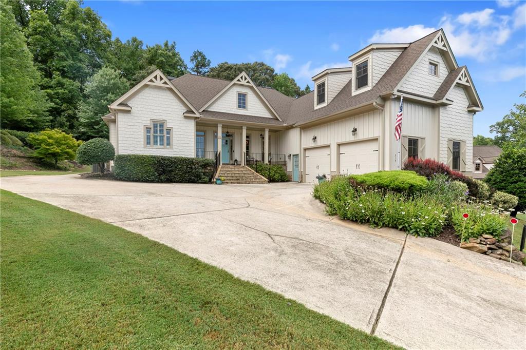 Welcome home to this beautifully maintained 4-bedroom, 3.5-bathroom master on main ranch with a huge upper-level bonus room, bedroom & full bathroom. This home is located in the sought-after Royal Oaks neighborhood of Canton with a gorgeous backyard retreat with salt water pool with screen porch. Perfectly situated on a quiet cul-de-sac lot, and offers an open and inviting layout with soaring ceilings with beamed accents, skylights bringing in loads of sunlight and a cozy fireplace in the spacious living room. The oversized primary suite is a true retreat, featuring dual walk-in closets and a spa-like en-suite bath. The heart of the home is the large kitchen with beautiful vaulted ceilings, complete with an expansive island, ample cabinet space, gas cooking with a recently upgraded 5-burner cooktop, new dishwasher, new fridge 2024, newer convection oven/microwave combo, upgraded cooktop to a 5-burner gas cooktop with an ornate vent hood, and a charming breakfast nook with its own fireplace—ideal for relaxed mornings or intimate gatherings. You will love the walk-in pantry and lowered island perfect for any family gathering. Step outside to a generous back deck that overlooks your private saltwater pool with a waterfall feature, creating a perfect space for entertaining or unwinding. The pool vinyl was replaced in 2022, along with a new pool pump (2022) and pool filter (2023), ensuring peace of mind for years to come. The upper part of the property has steps that lead you to your firepit pergola which offers a great space for the family to do smores and socialize in the summer or winter. The grandkids have loved the backyard space and exploring all that it has to offer. Not to mention the memories that have been made with all of the fun in the pool. The basement has a huge layout with painted floors and very clean and ready to finish. Offering loads more square footage for you to complete. Irrigation system in place. Hardwoods on the main level. Recent updates include fresh exterior paint (2023), two new AC systems (2022), new furnaces (March 2025) with smart wifi controlled settings, brand new water heater, and a roof that’s just 1 year old. All of this just minutes from popular shops and dining along Hickory Flat Highway, and less than 15 minutes to downtown Canton. Don’t miss this move-in ready gem in one of Canton’s most desirable communities—offering incredible outdoor living and thoughtful upgrades throughout!