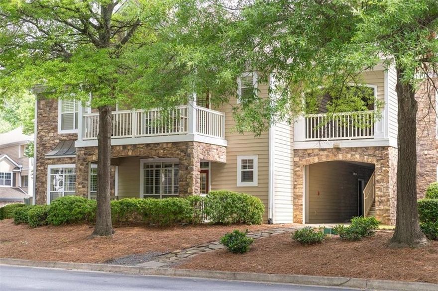 Live TALL and welcome home to easy, low-maintenance living in this beautifully updated first-floor, walk-in level condo, located in a highly desirable gated community. With a low monthly HOA fee of just $148, residents enjoy a wealth of amenities including a swimming pool, tennis courts, fitness center, professional landscaping, grounds maintenance, trash pickup, and pest and termite control. Inside, the home offers a spacious and light-filled master bedroom complete with a tray ceiling and a generous walk-in closet. The fully renovated bathroom exudes modern elegance, featuring double vanities, resurfaced tub and shower, new countertops and sinks, sleek new faucets, and a freshly painted vanity. The kitchen combines style and functionality with solid surface countertops, a breakfast bar, freshly painted cabinets, and newer appliances, and includes washer and dryer. A new kitchen sink, faucet, and disposal enhance convenience, while updated lighting in the kitchen, dining area, and bathroom adds a fresh, contemporary touch. Throughout the home, you'll find all-new flooring, new ceiling fans in both the living room and bedroom (a brand-new addition), and updated door knobs and cabinet hardware that contribute to a polished finish. Recently installed plantation shutters add charm and privacy, and a new water heater, installed in 2024, provides added peace of mind. Perfectly positioned in the first building of the community, the unit offers quick and easy access for daily comings and goings. The location is ideal—just minutes from Windward, Avalon, Downtown Alpharetta, Halcyon, Hwy 9, and GA 400—offering unmatched convenience and connectivity. Move-in ready and loaded with thoughtful upgrades, this condo is a true gem you won’t want to miss. Schedule your showing today!
