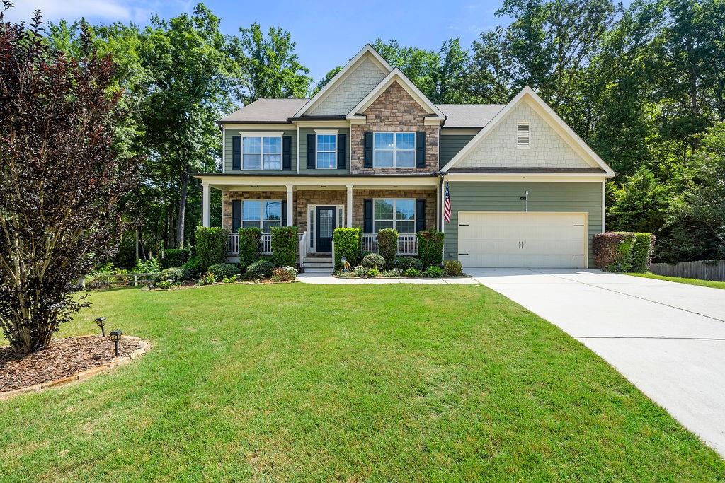 Gorgeous 2-Story Home on partially finished basement situated on a large .61 acre fenced in lot with view of pond! 5 Bedrooms, 3 Full baths with 1 of the bedrooms & full bath located on the main floor. The Owners suite is a wonderful size with expansive walk-in closet dual vanities, soaking tub & separate shower! Open Floor Plan, Huge eat-in kitchen with large island overlooks the family room and formal dining room! On the lower level you will find a partially finished basement with 3 finished rooms & a large area unfinished area with a stubbed bath ready for completion! A large deck overlooking the back yard is great for entertaining! This gorgeous home is located in the highly desirable Cedar Mill with only 38 homes and one of the most sought after school districts in Cobb County! Professional Pictures are on the way! Offered at $579,900 & shown by appointment only!