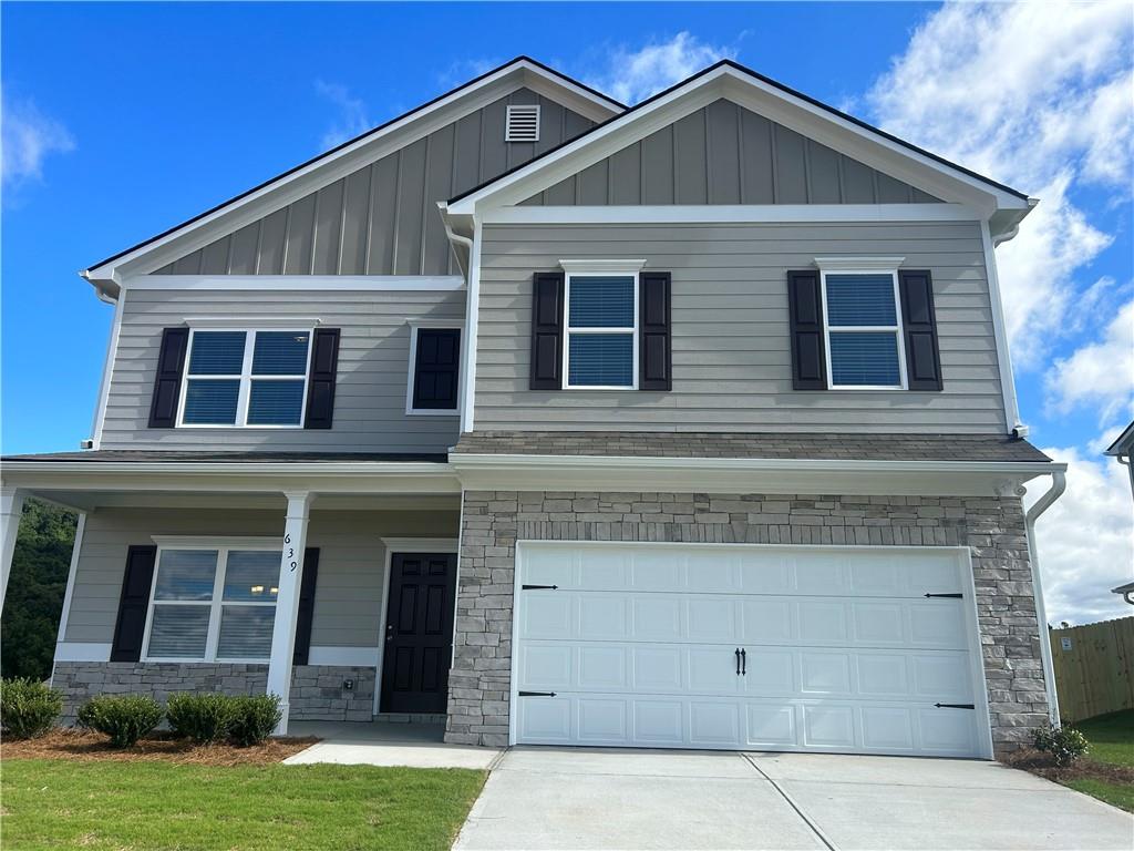 This house is located near SK Battery plant and has easy access to city of Cartersville. The house has open concept floor plan with 4 bedrooms upstairs and 2.5 baths. When you come in, the walking in foyer welcomes open concept kitchen with island and family room. The separate dinning room is great for entertainment and all rooms upstairs have great sunlight. The house is sitting on very leveled lot with great mountain views. Also the Stiles subdivision offers a quiet, idyllic lifestyle with a community swimming pool and playground while providing proximity to all the shops, restaurants and more that make Cartersville one of the best places to live.